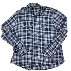 William Rast Men’s XL Button Down Shirt Zippers